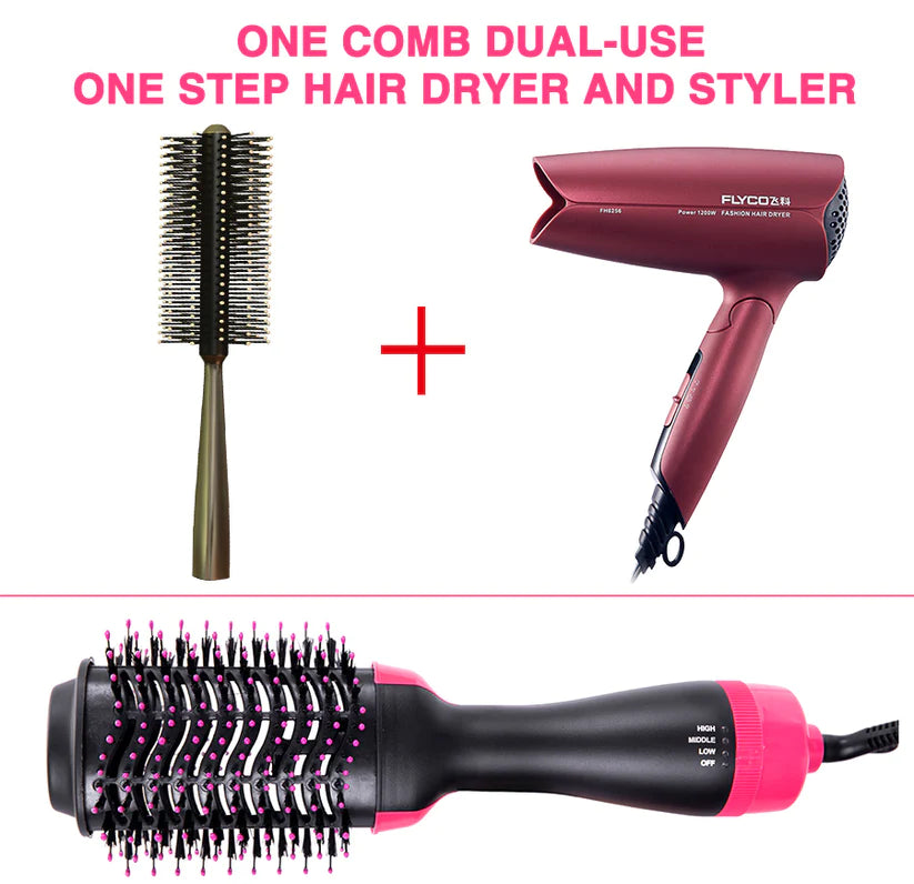 Hair Dryer Brush All in 1 (Dryer + Styler & Straightener + Volumizer)