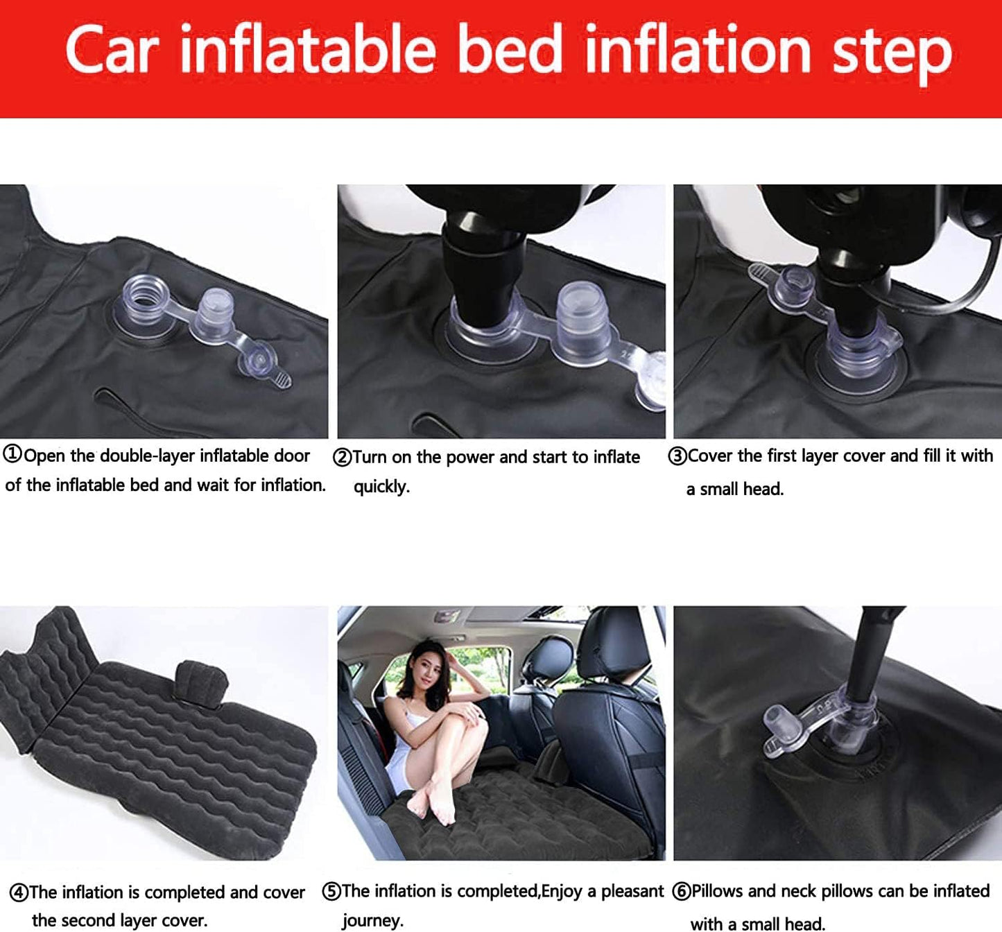 Inflatable Bed Air Mattress Travel Foldable Mat